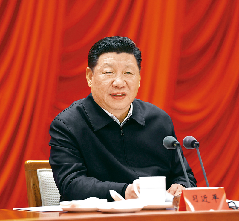　　2019年1月21日，省部級主要領(lǐng)導干部堅持底線思維著力防范化解重大風險專題研討班在中央黨校開班。中共中央總書記、國家主席、中央軍委主席習近平在開班式上發(fā)表重要講話。 新華社記者 饒愛民/攝