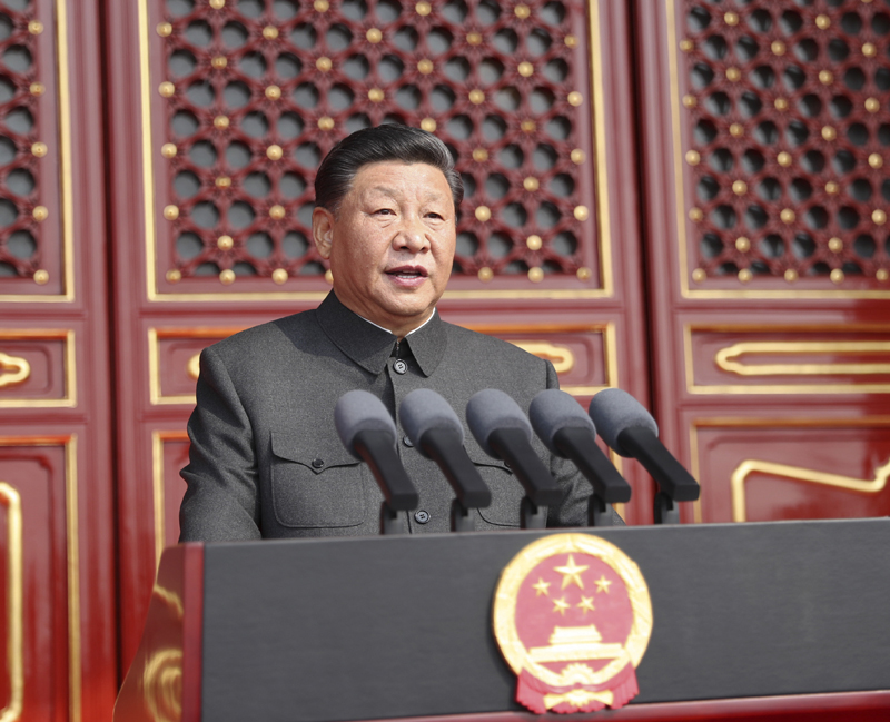 10月1日上午，慶祝中華人民共和國成立70周年大會(huì)在北京天安門廣場隆重舉行。中共中央總書記、國家主席、中央軍委主席習(xí)近平發(fā)表重要講話。
